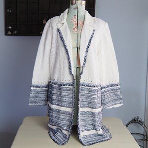 NWT Embellished Cotton Eyelet Jacket